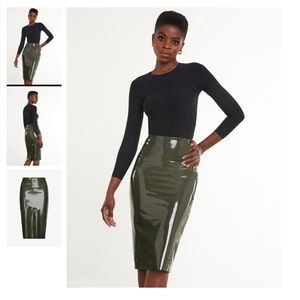 Commando Green Latex Skirt